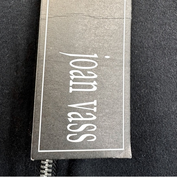 NWT Joan Vass 3/4 Sleeve Zip Front Jacket Black with White Size Small - Picture 7 of 12